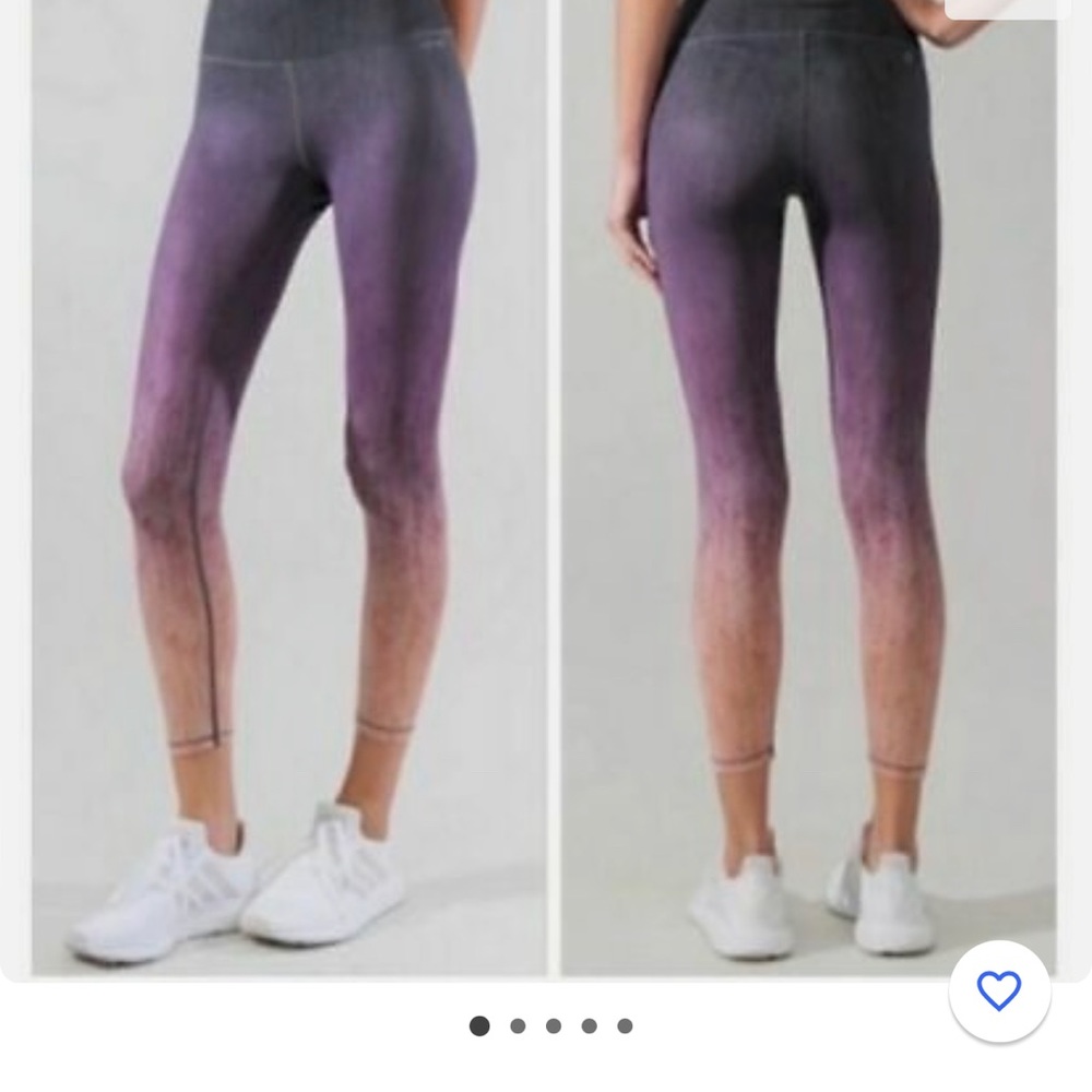 High-Waist Ombre Purple to Tan Leggings